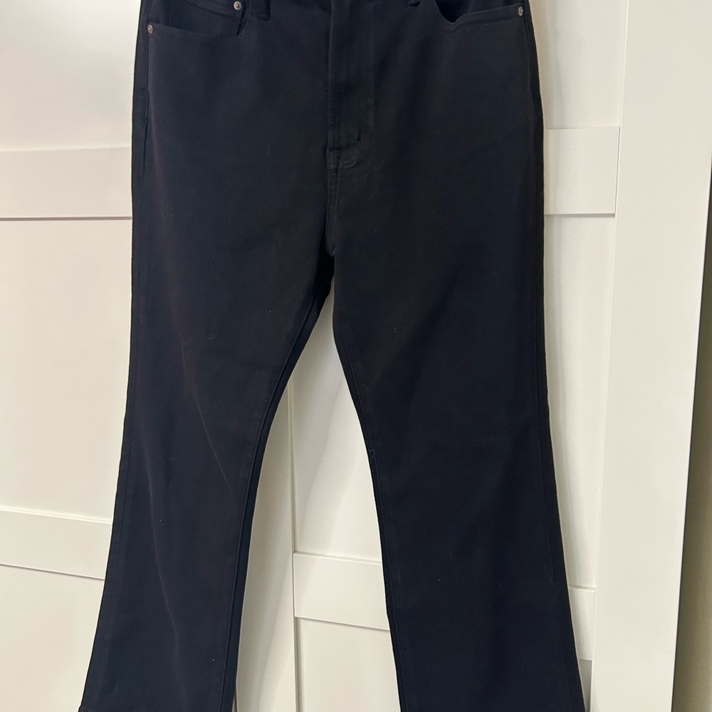 MOTHER Black Straight Leg Jeans